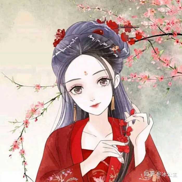 有哪些好看的古风女侠霸气动漫图?最好是红色系列?