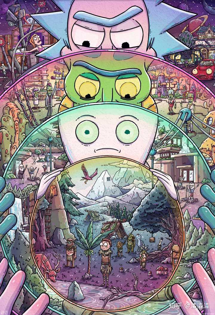 rick and morty x 同人画.