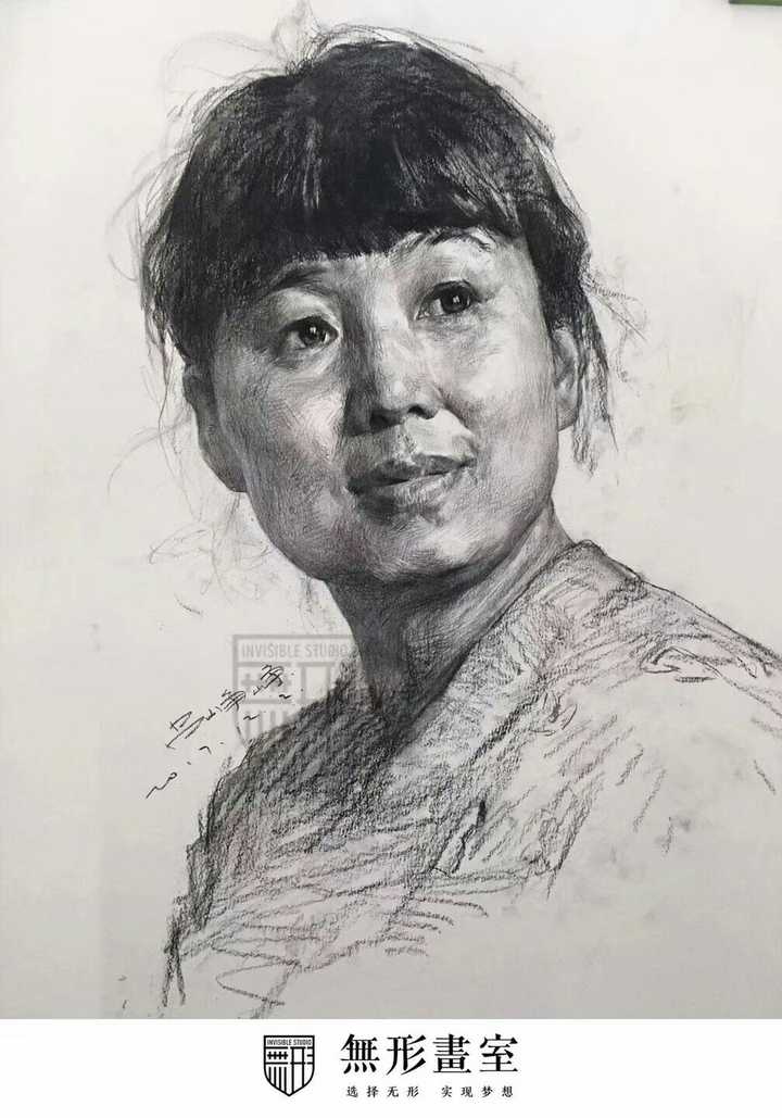 多图预警 高能在后面 江苏的 素描画了阿婆 先看下名师示范