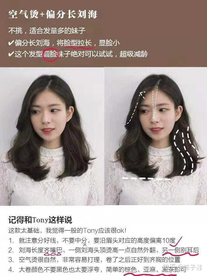 ②纹理烫 三角形刘海