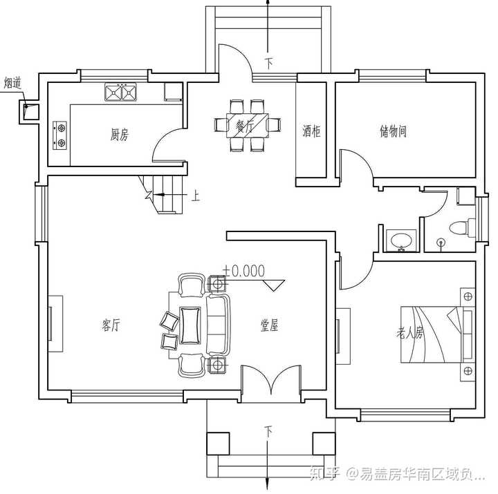 将项目形式确定为坐北朝南的庭院,南北通过主体建筑划分为前后庭院