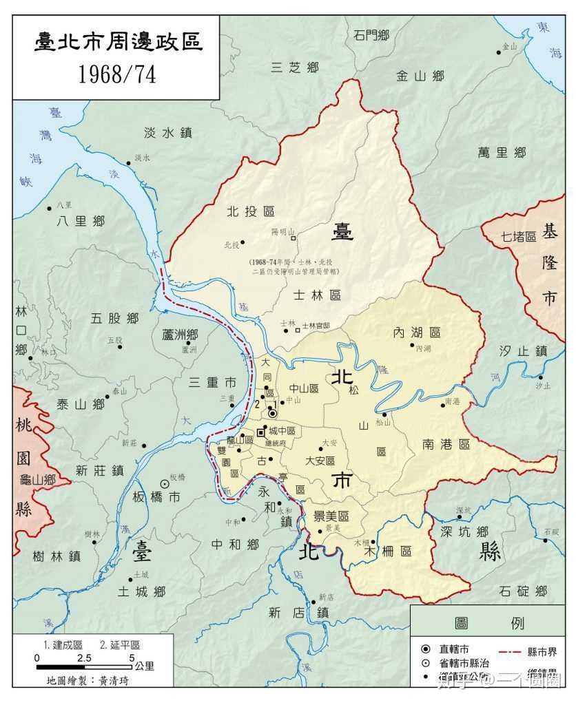 地图说:台北市行政区划历史沿革(我只是搬运工).