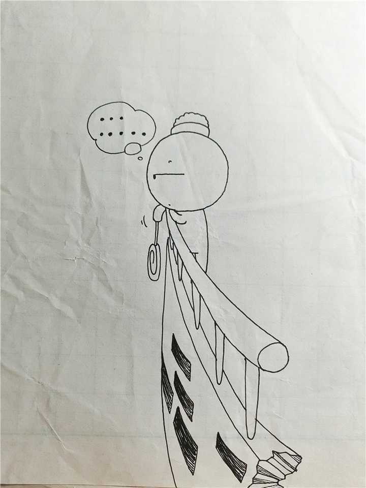 没记错的话,这张图画的是,我在原来的学校经常去的一个地方,教学楼的