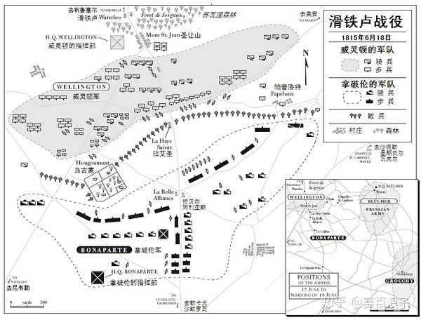 请问有没有滑铁卢战役的中文地图