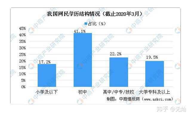 2020年全国网民学历情况