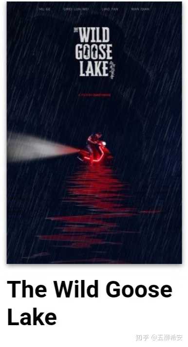 刚在悉尼看完这部电影,国外上映的英文名叫 the wild goose lake