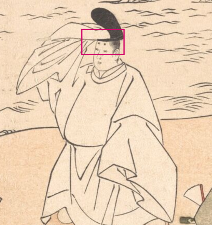 最明显的地方是"豆眉"(麻吕眉),也就是眉毛像一个豆豆,这是日本飞鸟
