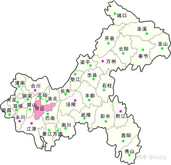 重庆市的地图,咋一看有点像"中国地图"
