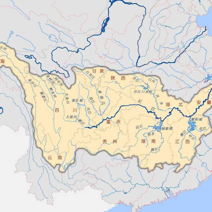 长江流域图标注的四川的岷江,沱江,涪江,嘉陵江几乎都不具备全年通航