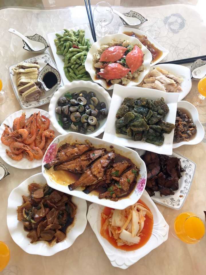 感受下,舟山人家里餐桌家常菜