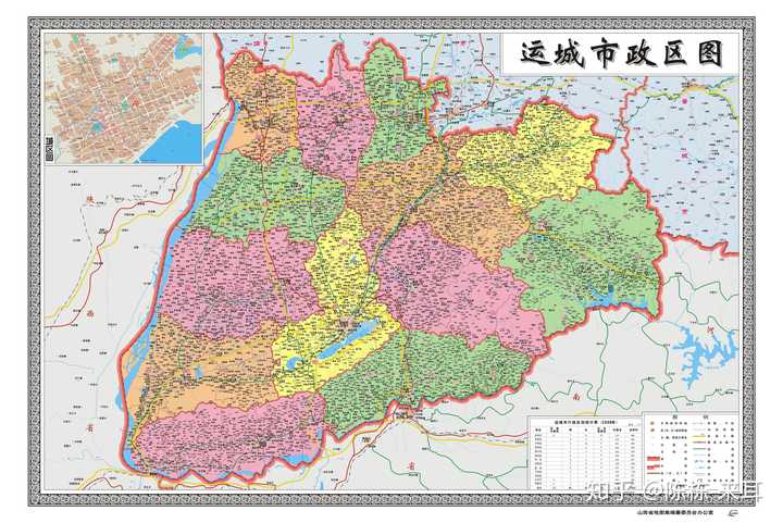 2012年山西省地图集编纂委员会办公室制作1:16万《运城市政区图》(非