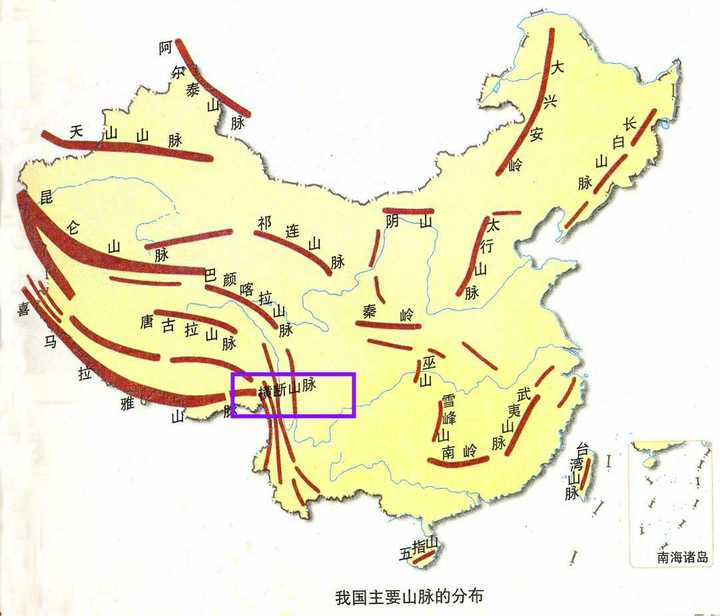 但是中国在西南边境有一个横断山脉.