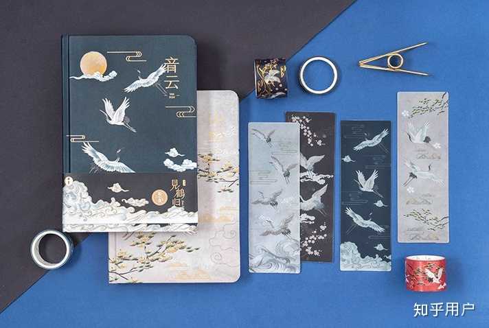 故宫风文创胶带笔记本仙鹤套盒,浓浓的中国元素,还有各种小物件.