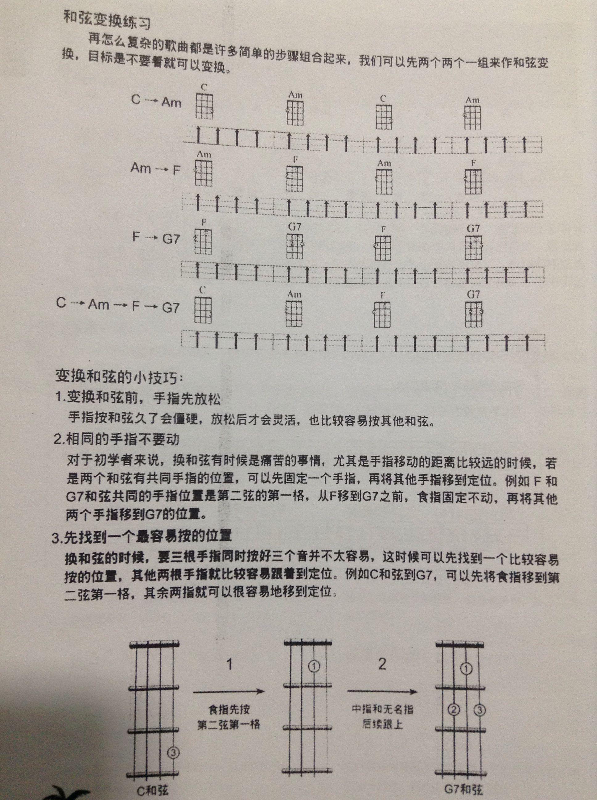 ukulele的和弦怎么按?怎么转换和弦?