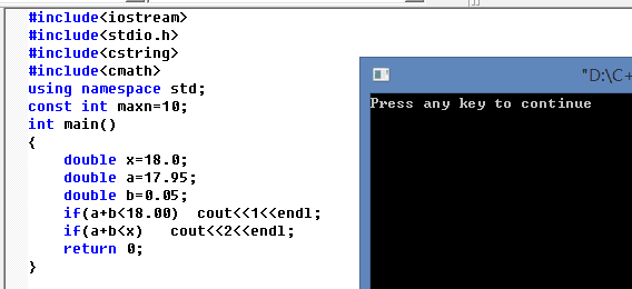 c语言double类型的存储及运算问题,同一段代码