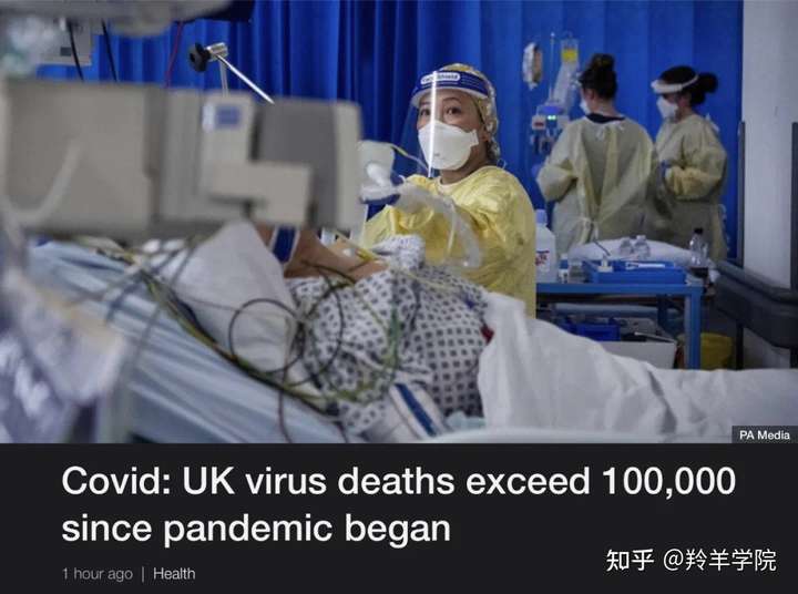 自新冠疫情开始以来,英国死亡人数已超过10万例 #英国疫情#  the
