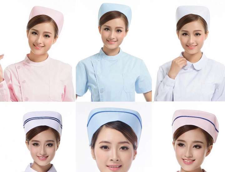 区别的方法在于帽子上的蓝杠不同普通的小护士就只有白色的帽子,初级