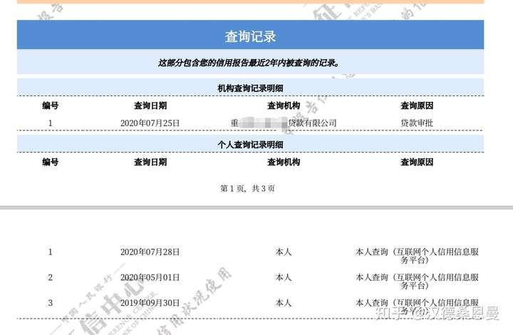 个人征信报告上有一次机构查询记录(小额贷款机构),附图,会影响后面的