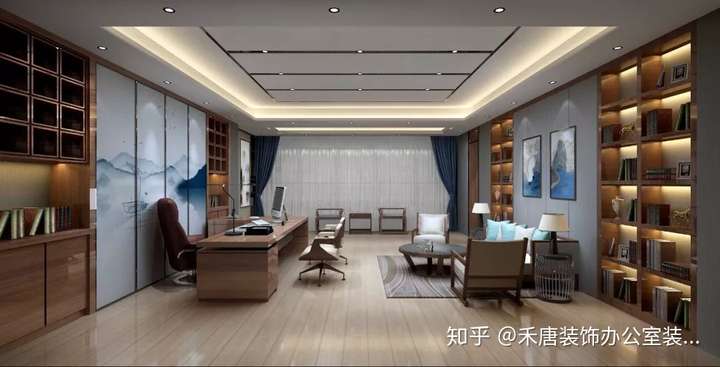 小型老总办公室效果图老总办公室装修图