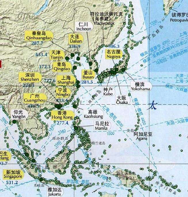 以下是世界主要港口