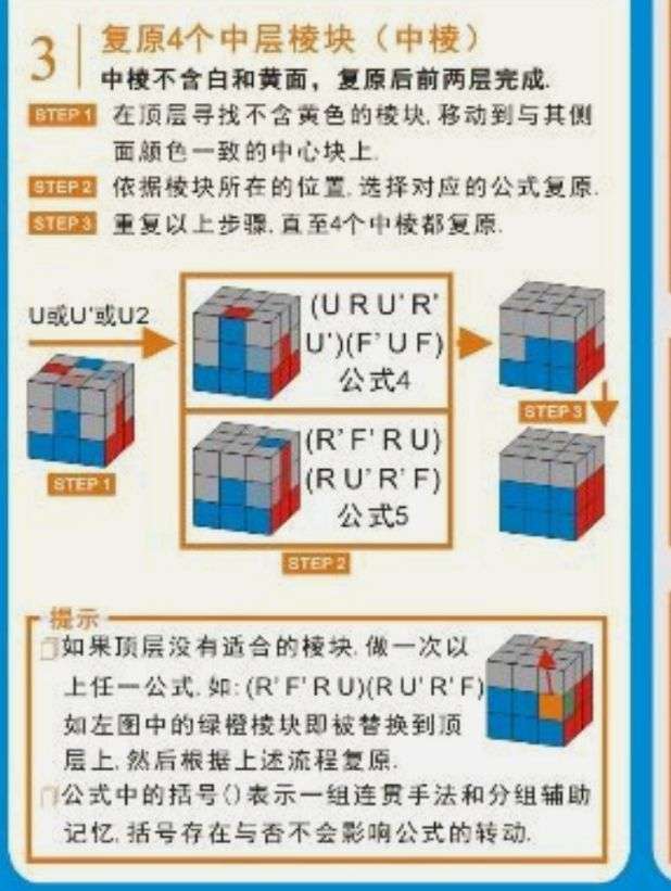 三阶魔方第二层差一块怎么办辣鸡新手在线求救看网上别人拼的都是位置