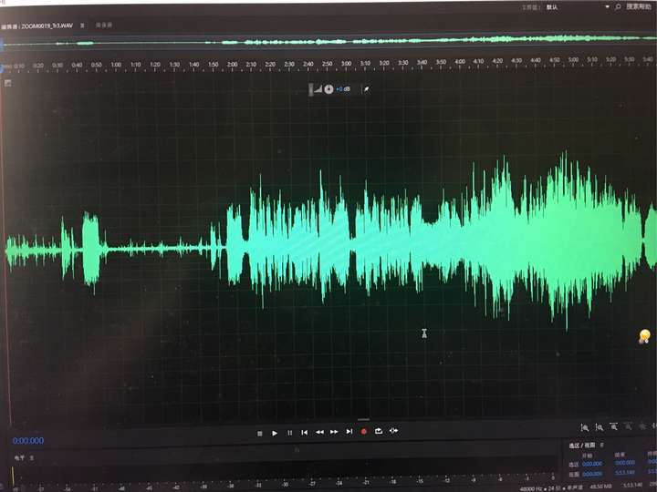 波形大的地方就是声音大,波形小的地方声音小,因此一段波形比较大