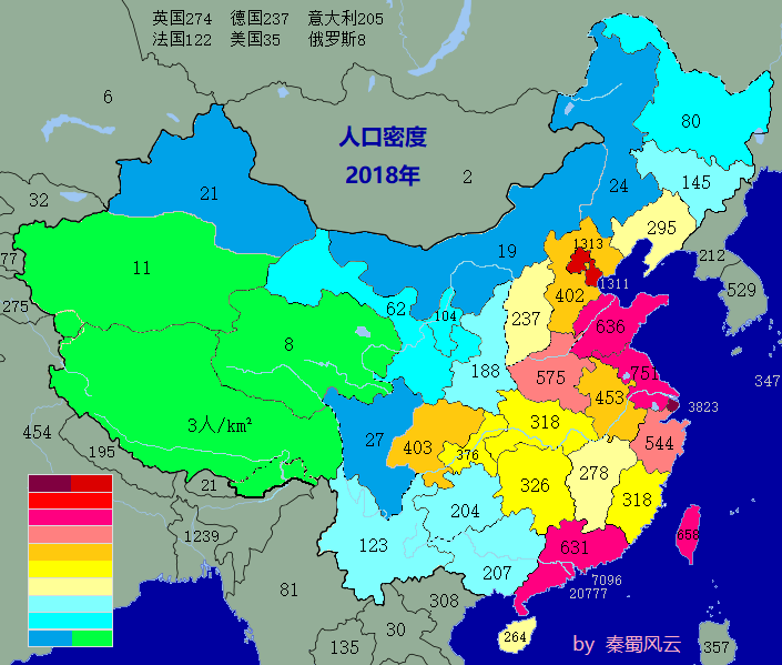 四川盆地的人口密度在西部独秀