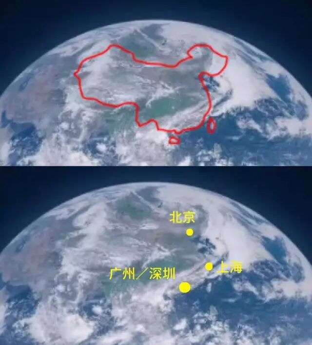 9月25日至9月28日期间,微信新的启动界面,上图由风云四号卫星拍摄.