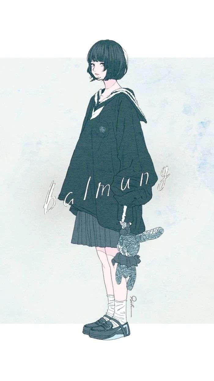 有没有哪种动漫少女偏日系风格也行的壁纸?就我发的那
