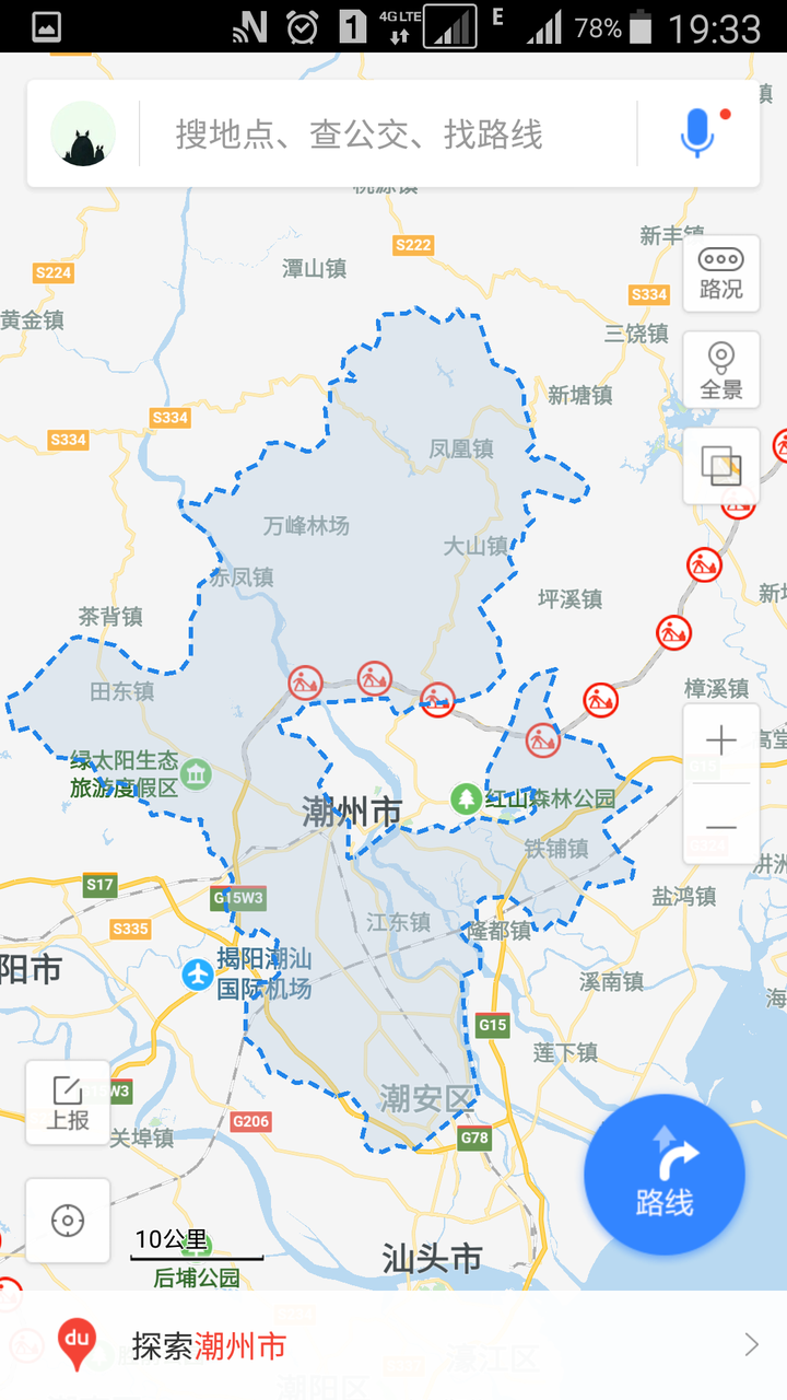 广东省潮州市潮安区地图