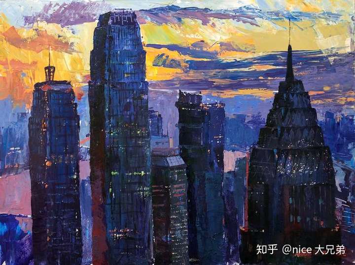 希望给你有借鉴的地方 刮刀画-城市风景重庆 作品转自soul-鬼公(别被