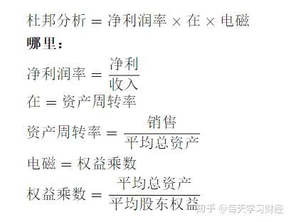 杜邦分析是一种扩展的股本回报率公式,通过将净利润率乘以资产周转率