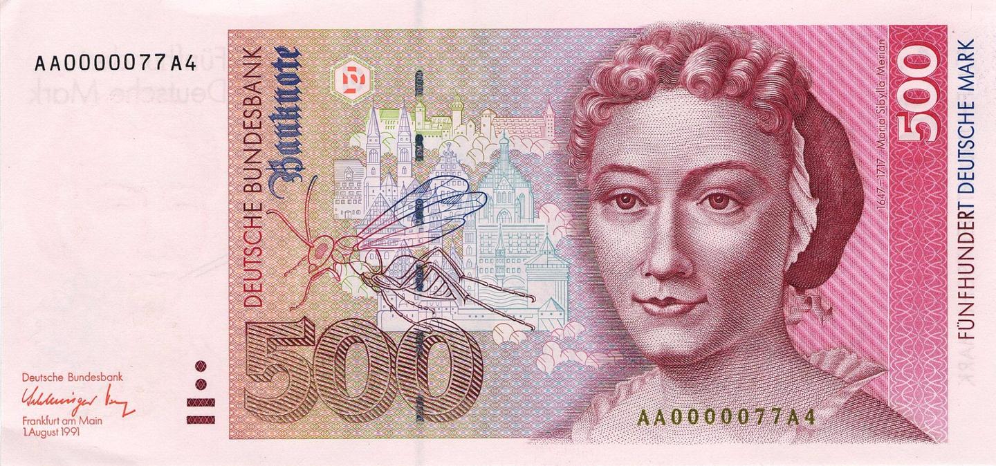 德国纸币上的女博物学家