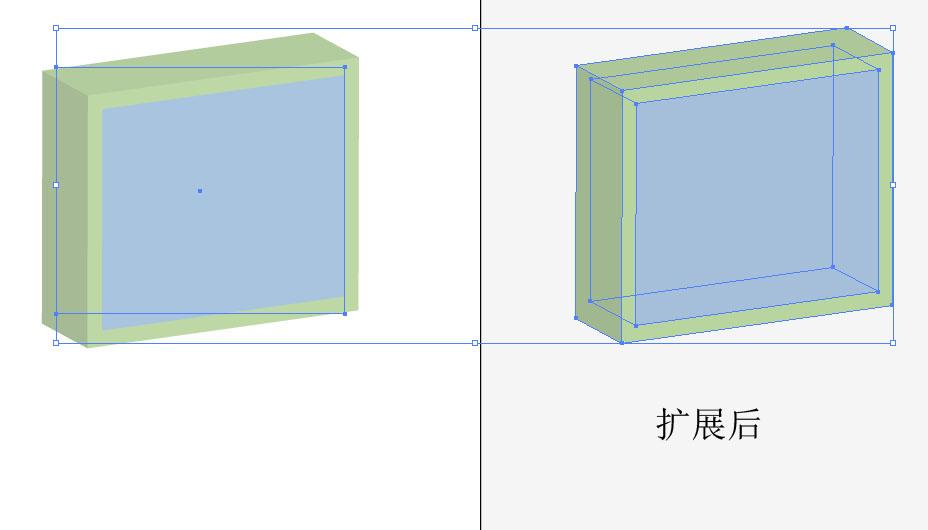 在AI里,创建轮廓、扩展、扩展外观 有什么不同