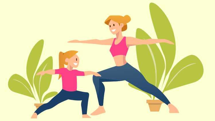 亲子瑜伽减压教学放松紧张情绪的练习