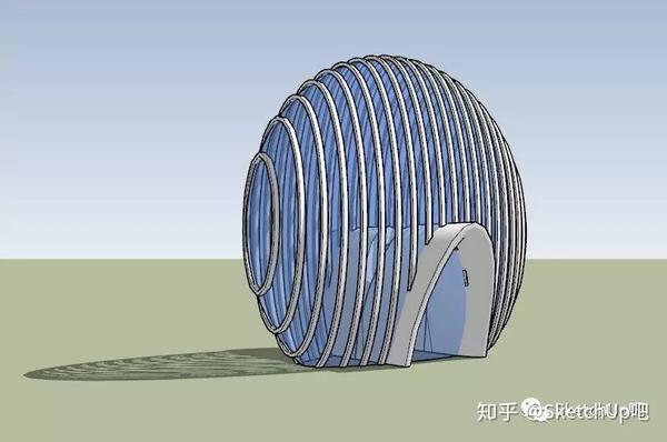 超多知识点的球形建筑sketchup模教程