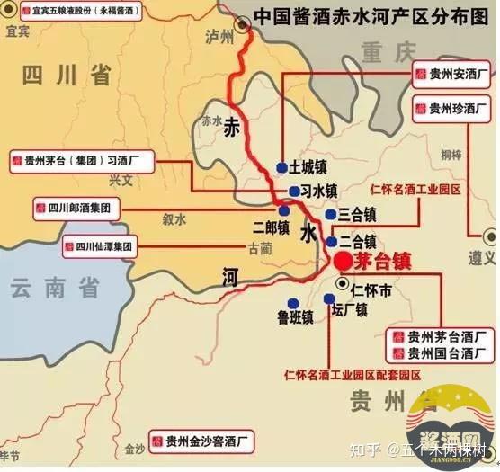 赤水流域酒厂分布