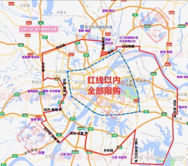 2021年武汉购房区域地图.