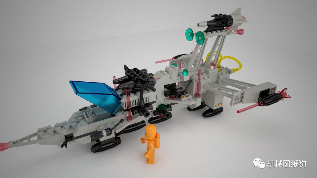 【飞行模型】lego set 6780玩具战机拼装模型3d图纸 stp格式