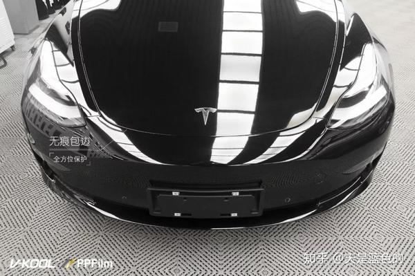 黑色丨特斯拉model3施工威固v10隐形车衣