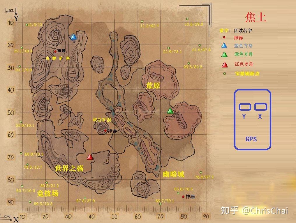 方舟生存进化地图焦土孤岛仙境基础知识可以收藏省的以后挨个找链接