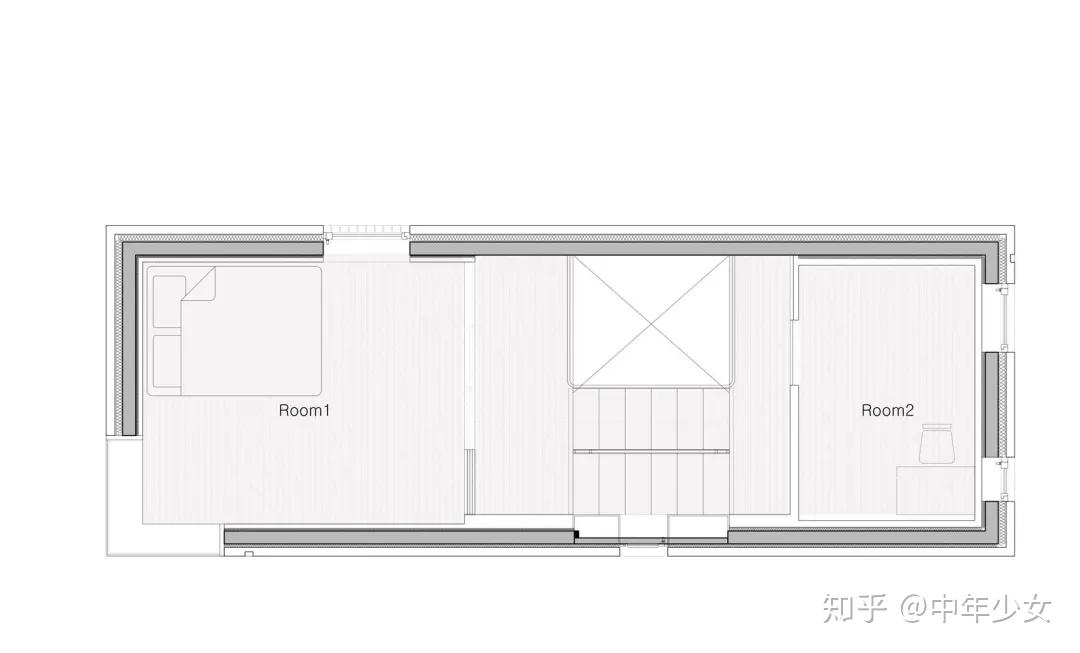 你看这场地它又窄又长塞个小房子进去吧8个狭长地块住宅设计