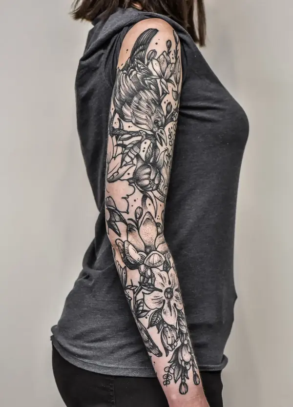 纹身idea丨花臂填充图案的一些灵感干货