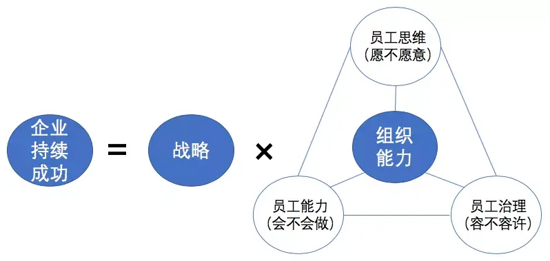 都将与人才相关的因素当作重点,比如组织能力的杨三角模型:虽然以上