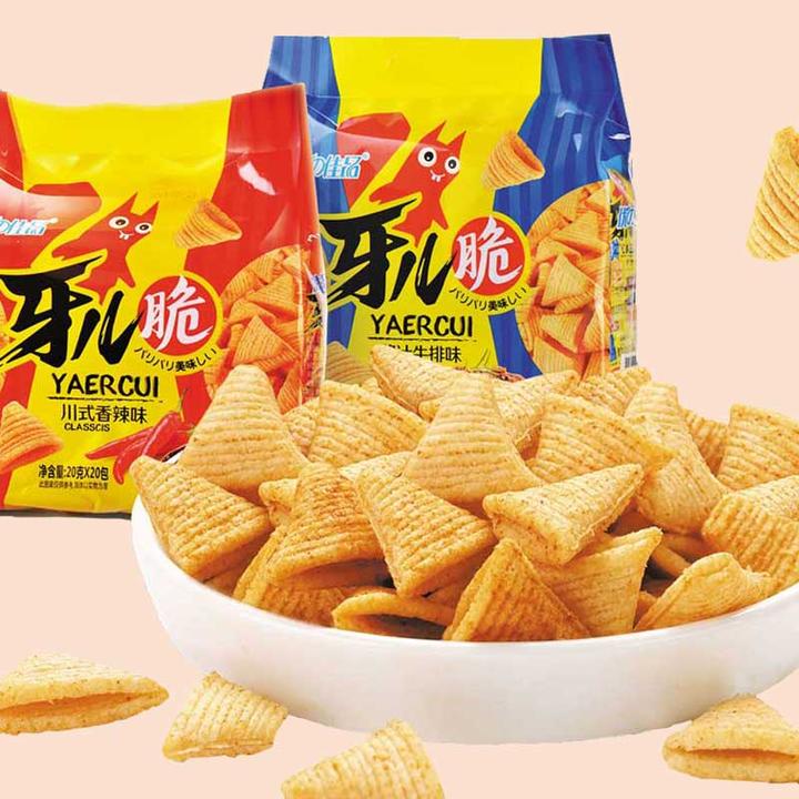 妙脆角零食小吃休闲食品尖角脆锅巴小包装好吃的香辣味