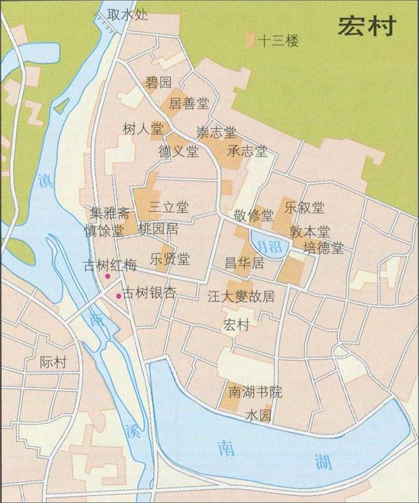 宏村地图(来源网络)