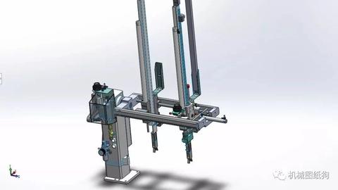 非标数模 斜臂式双臂机械手3d模型solidworks设计