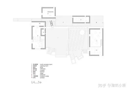 建筑案例:马岔村民活动中心-适应地势高差的建筑