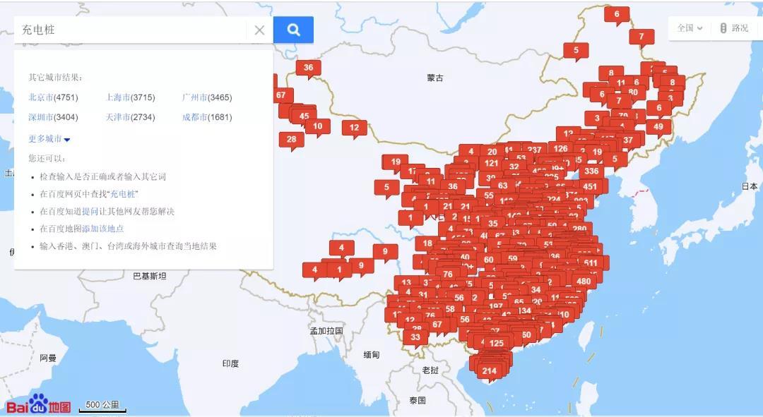 全国密布的充电桩,能让国庆自驾的新能源汽车消除里程
