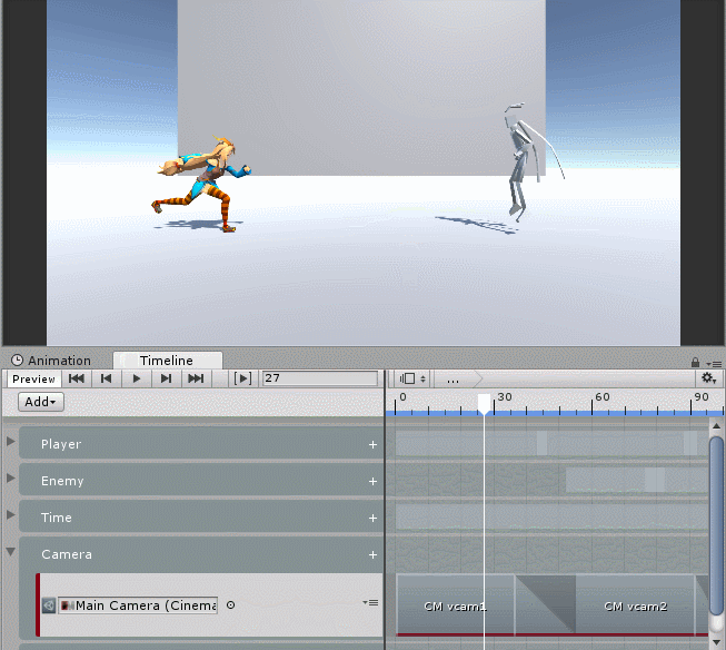 【unity】timeline&cinemachine系列教程——动作特写!